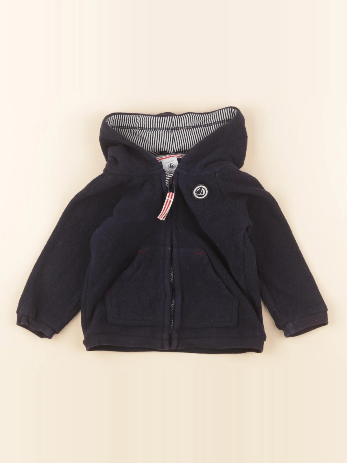 Petit Bateau - polaire bleu - 12 mois