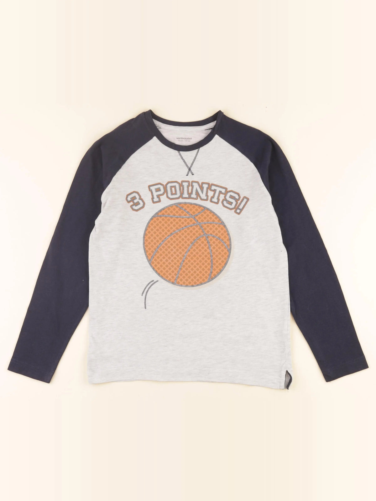 Vertbaudet - tee-shirt bleu, gris - 10 ans