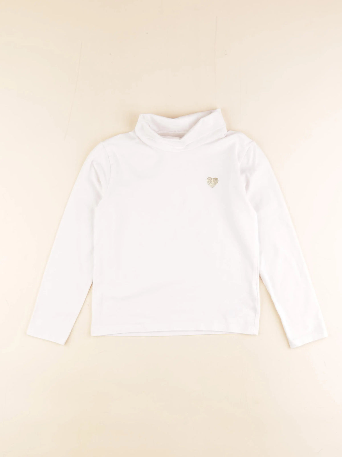 Vertbaudet - sous-pull blanc - 8 ans
