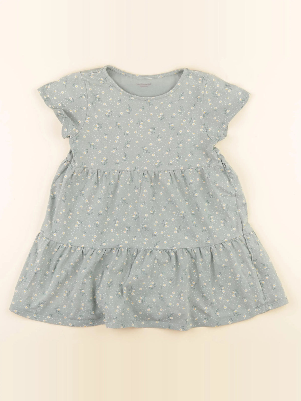 Vertbaudet - robe vert - 6 ans
