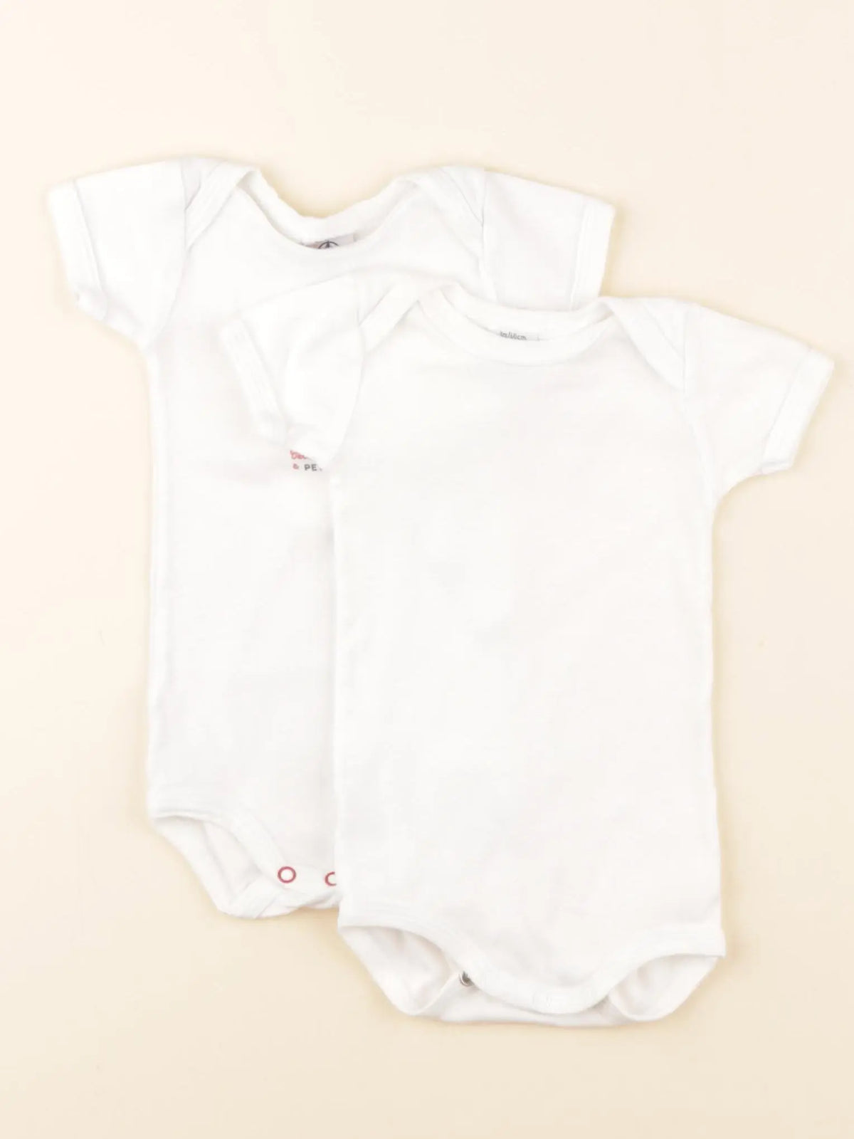 Petit Bateau - lot de 2 bodies en coton blanc - 3 mois