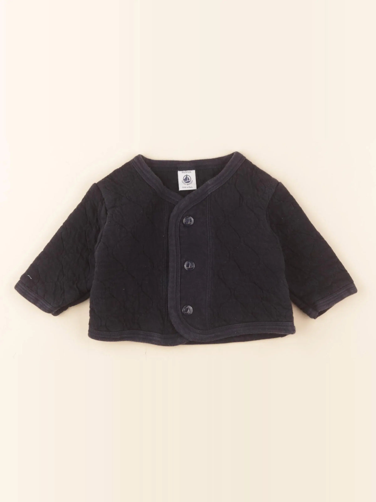 Petit Bateau - gilet bleu - 6 mois