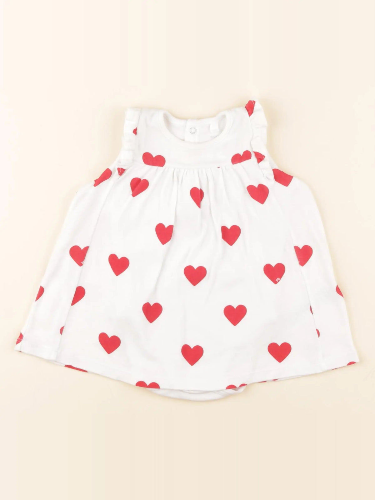 Petit Bateau - body robe blanc - 6 mois
