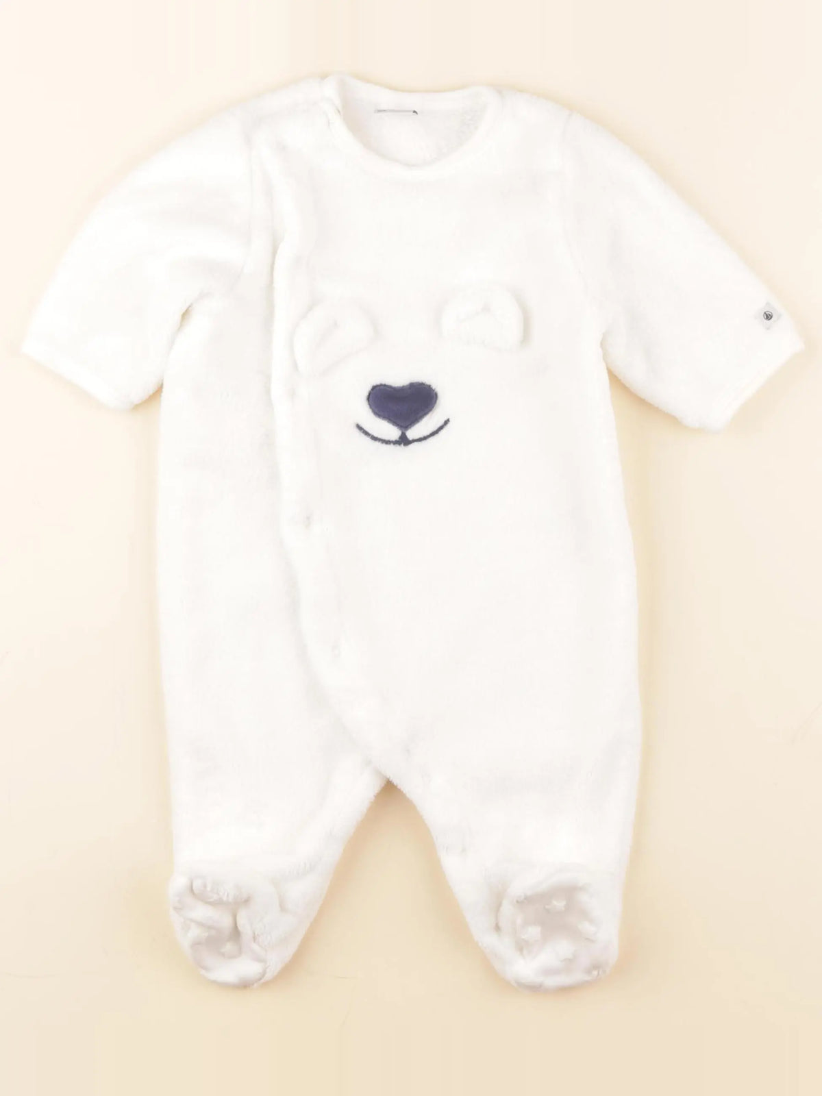 Petit Bateau - sur-pyjama blanc - 3 mois