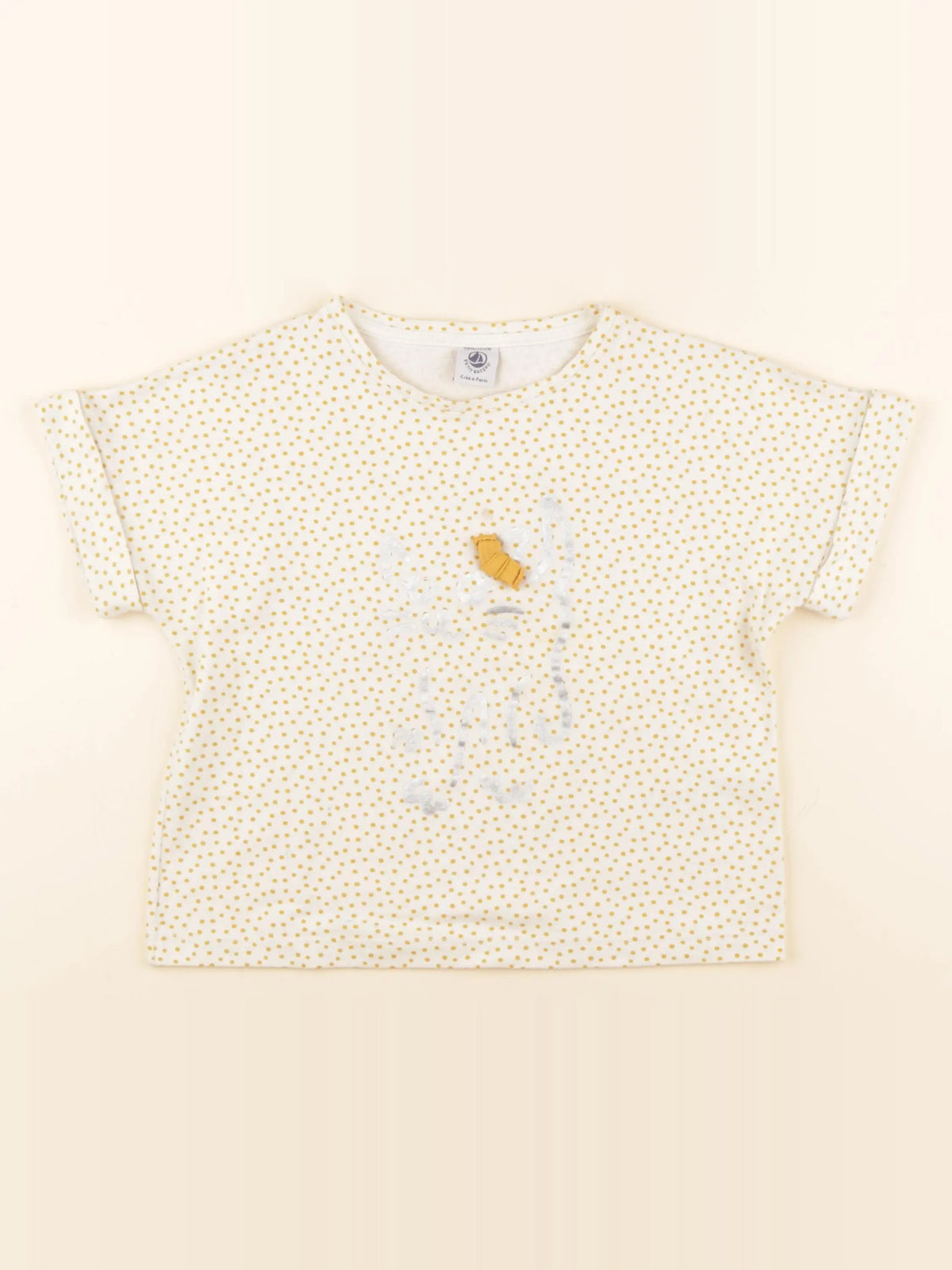 Petit Bateau - tee-shirt jaune - 5 ans