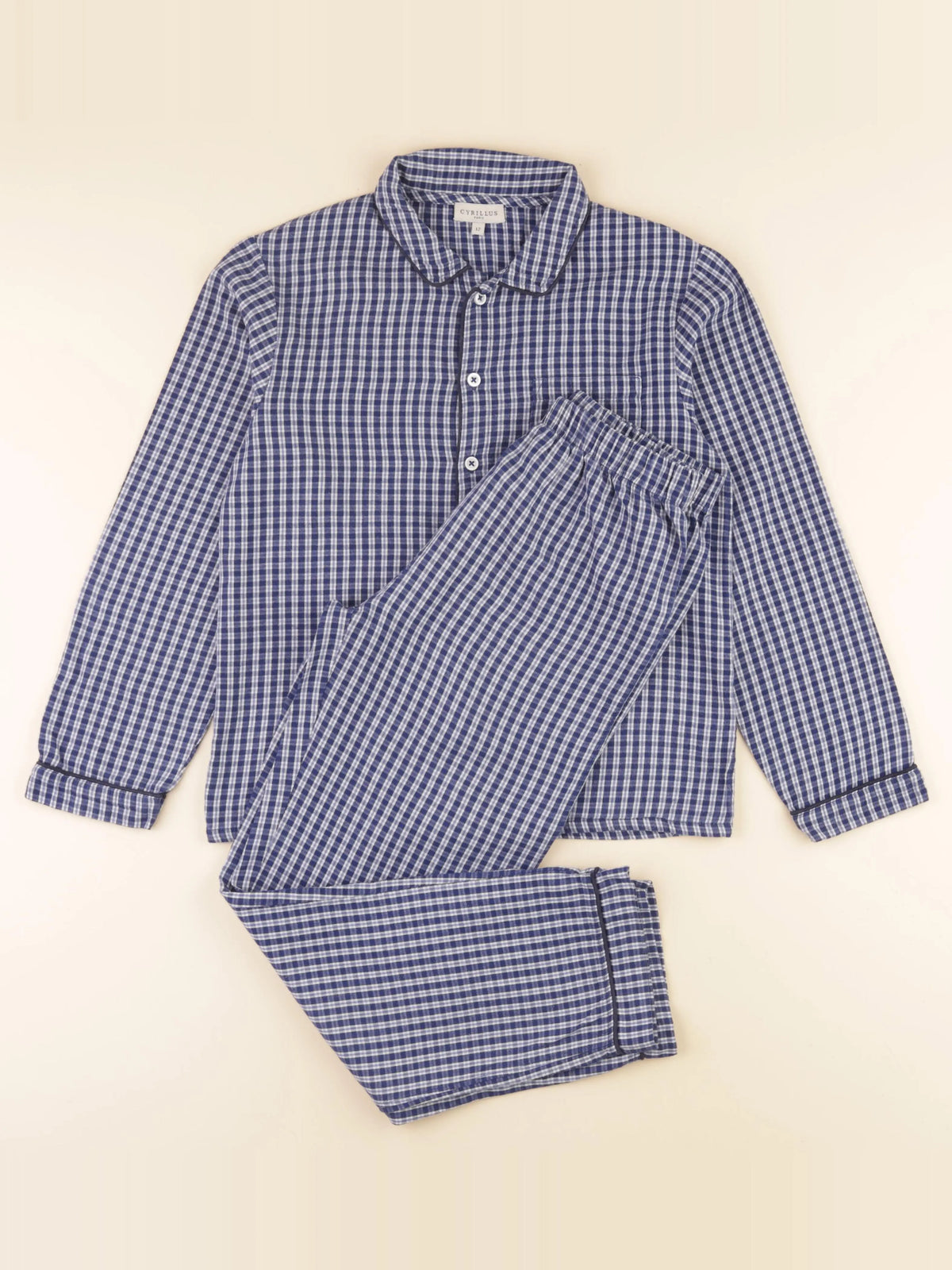 Cyrillus - pyjama coton bleu - 12 ans