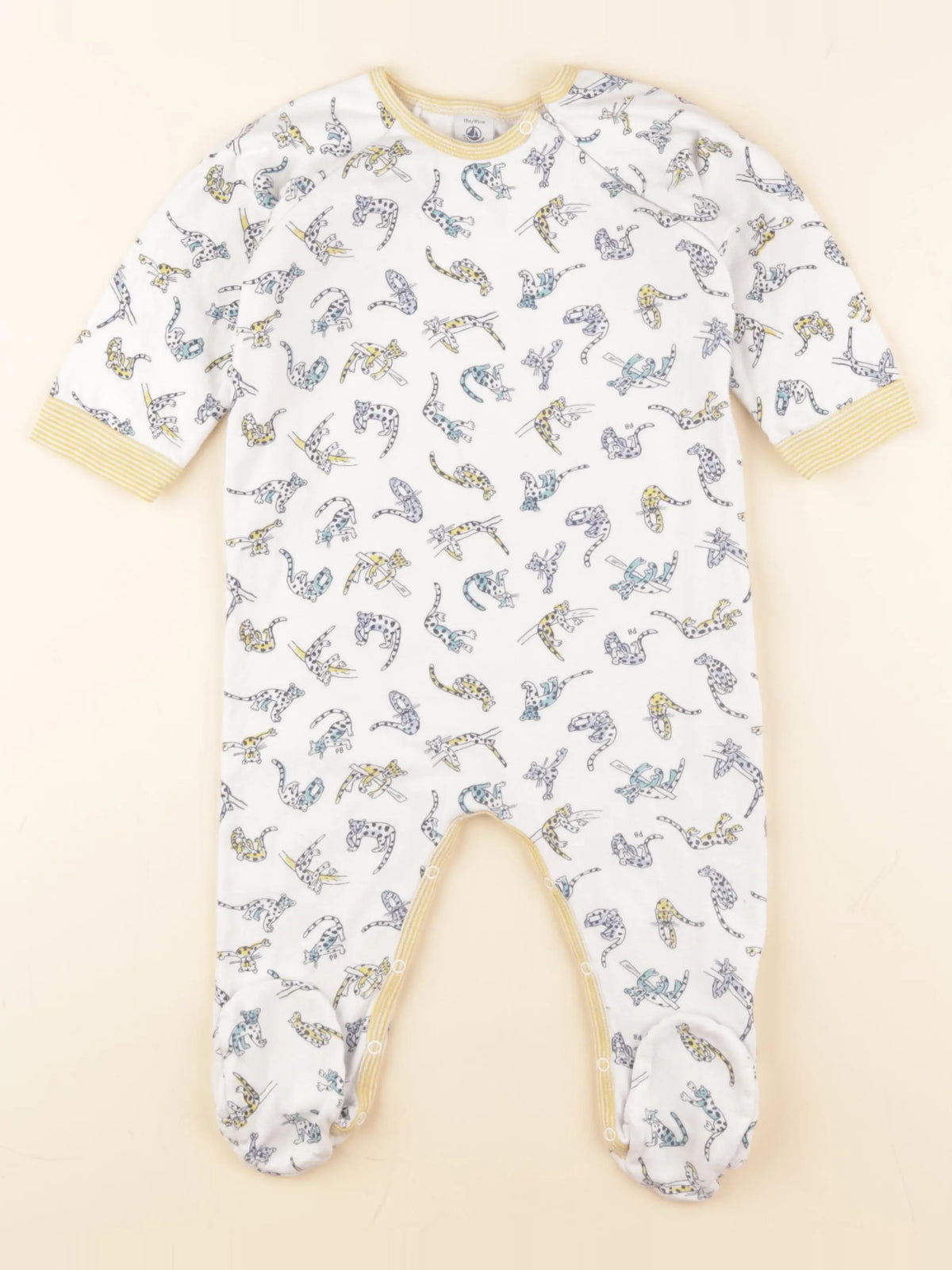 Petit Bateau - pyjama coton blanc - 18 mois