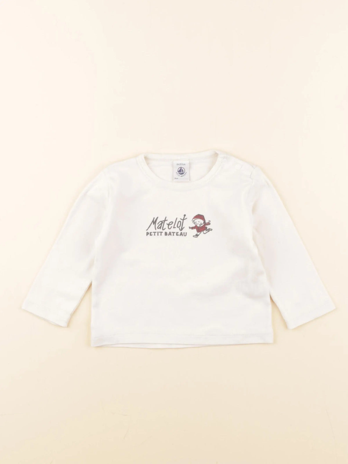 Petit Bateau - tee-shirt blanc - 3 mois