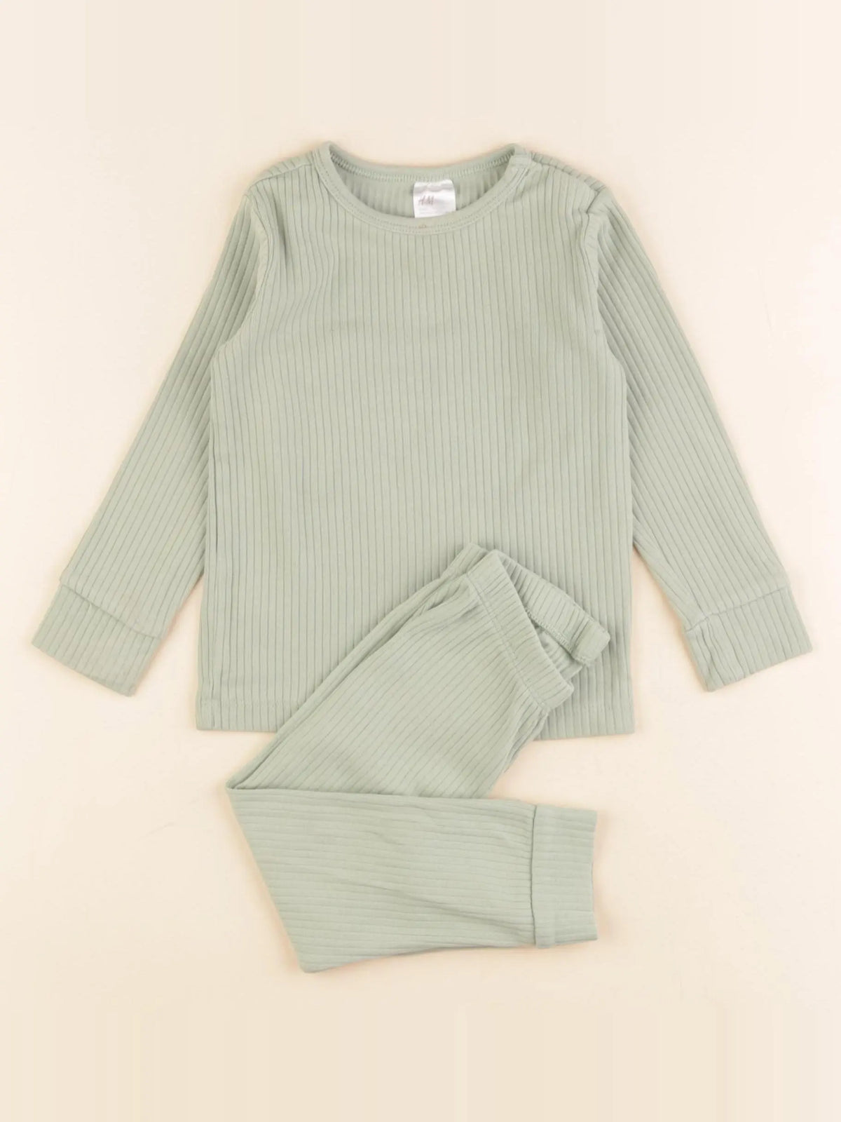 H&M - pyjama coton vert - 12/18 mois