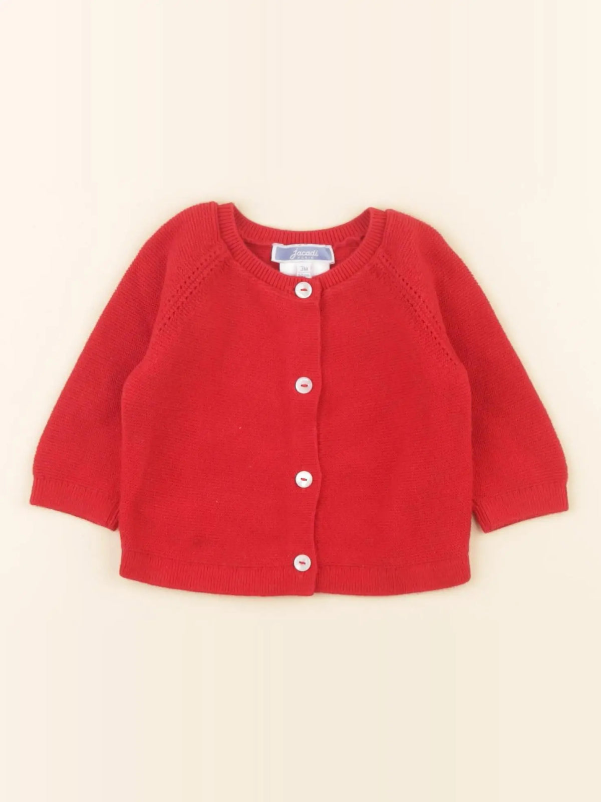 Jacadi - gilet rouge - 3 mois