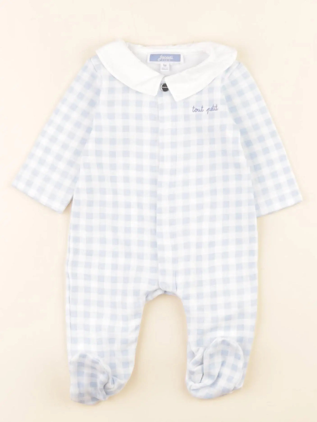 Jacadi - pyjama coton bleu - 1 mois