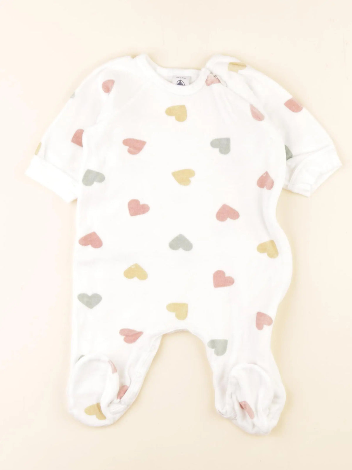 Petit Bateau - pyjama velours multicolore - 6 mois