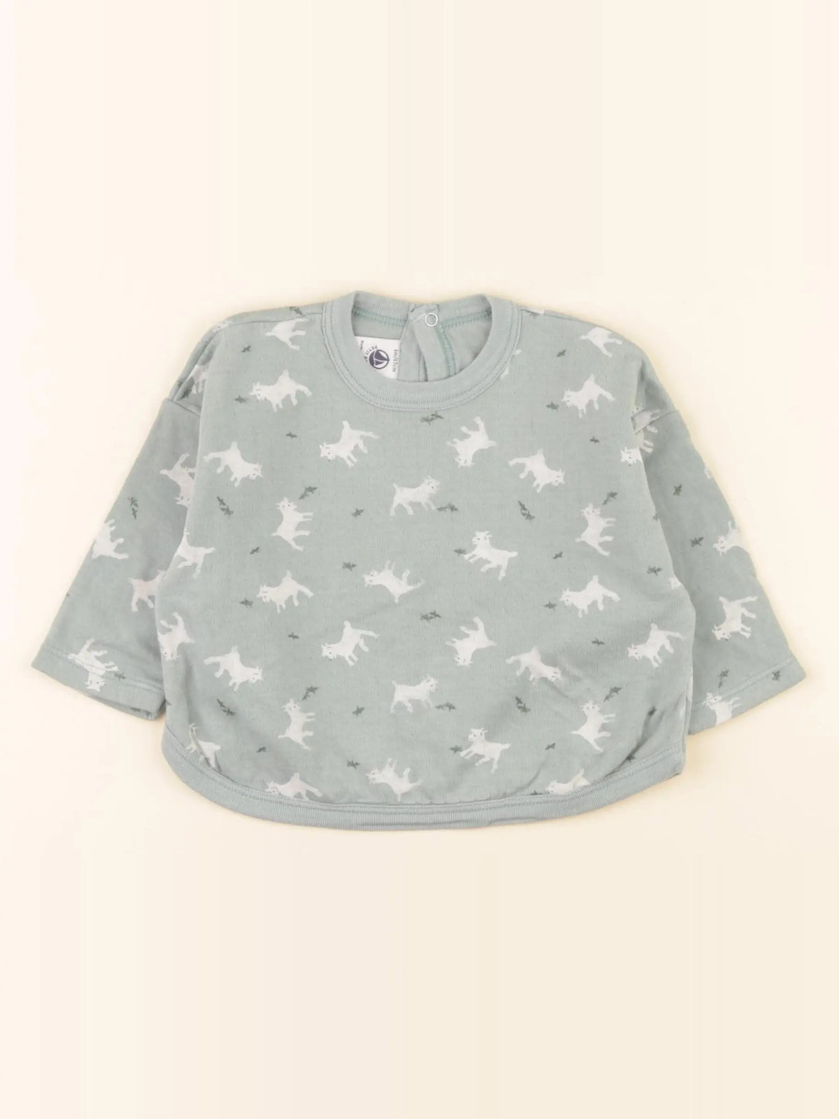 Petit Bateau - tee-shirt vert - 6 mois