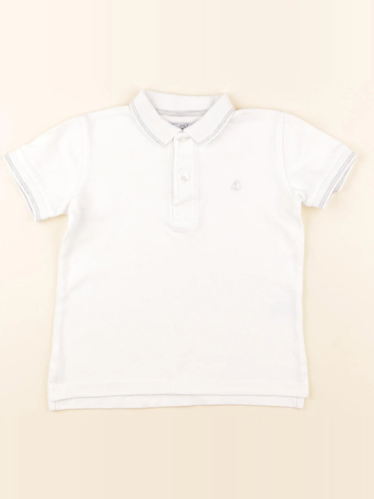 Petit Bateau - polo blanc - 5 ans