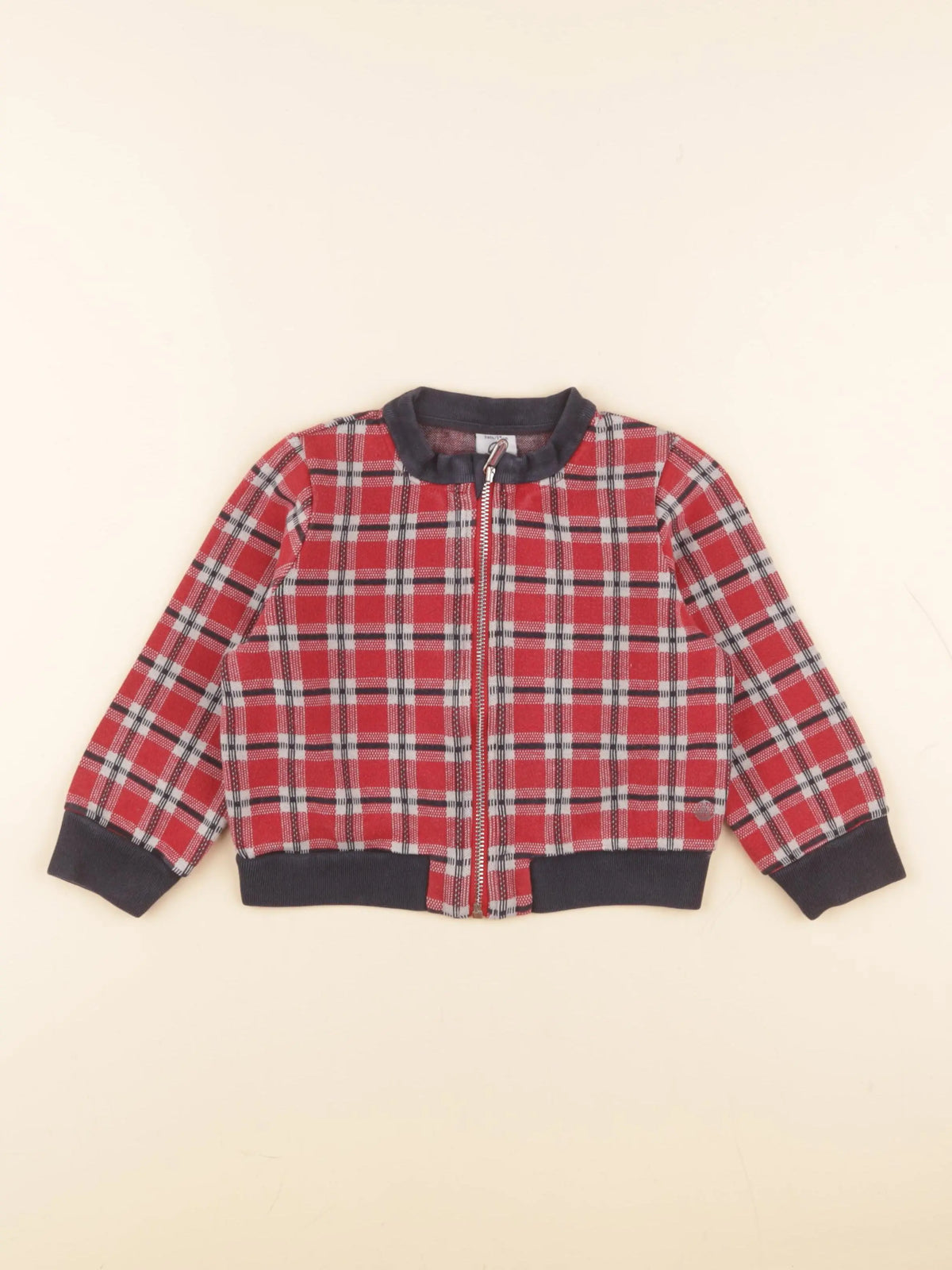 Petit Bateau - veste rouge, bleu - 3 ans