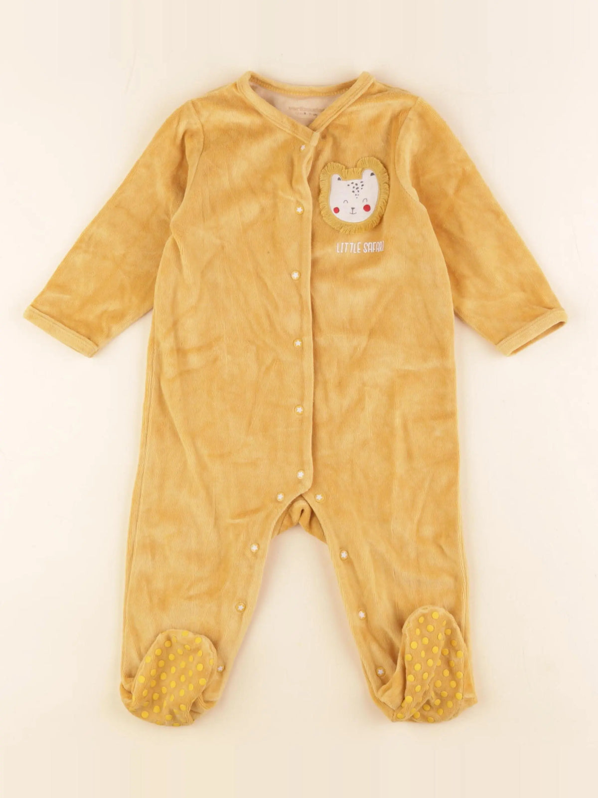 Vertbaudet - pyjama velours jaune - 12 mois
