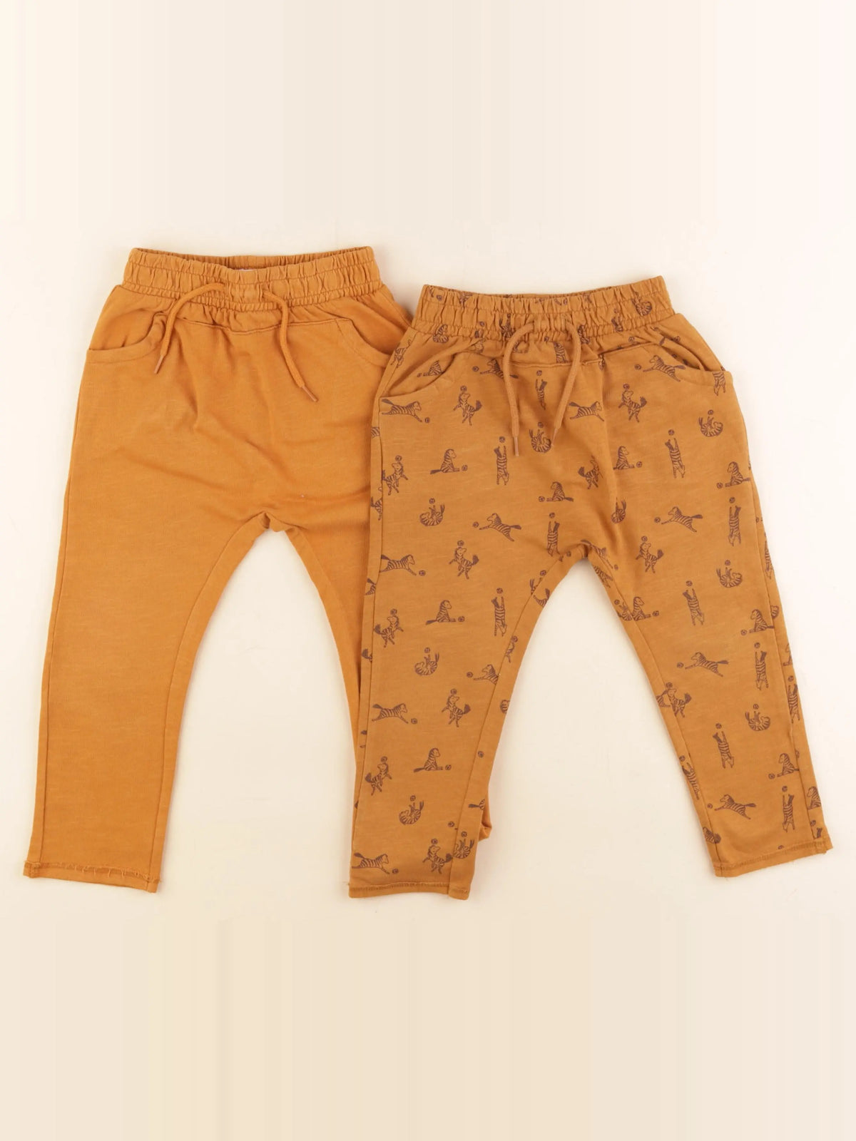 Vertbaudet - lot de 2 joggings marron - 24 mois