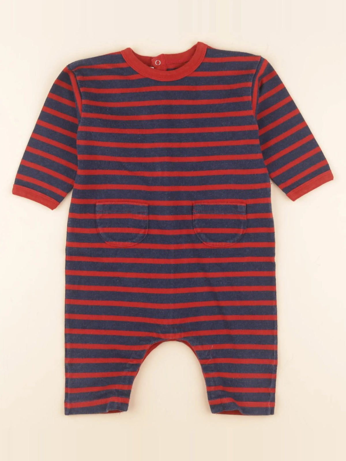 Petit Bateau - combinaison bleu - 12 mois