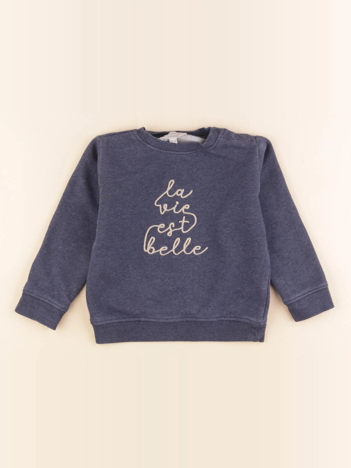 Buissonnière - sweat bleu - 18/24 mois