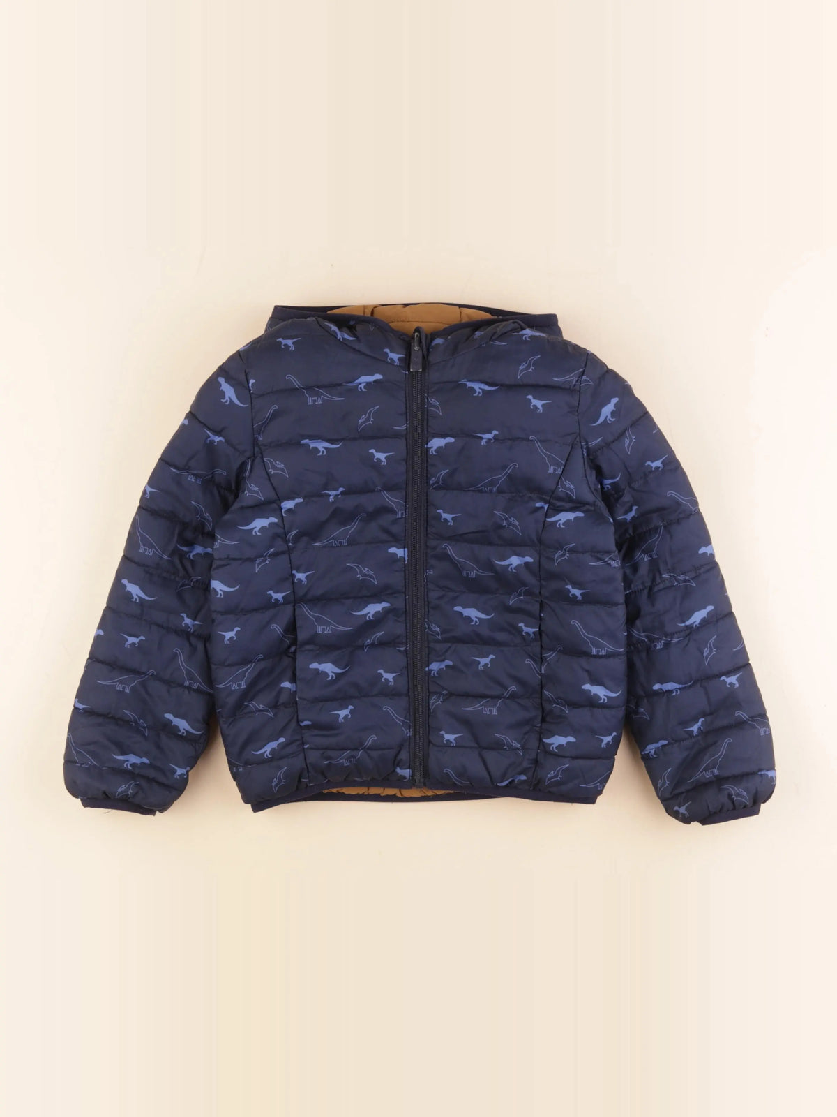 Okaidi - doudoune bleu, marron - 6 ans