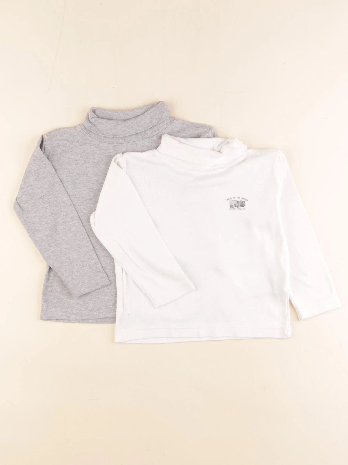 Vertbaudet - lot de 2 sous-pulls blanc, gris - 4 ans