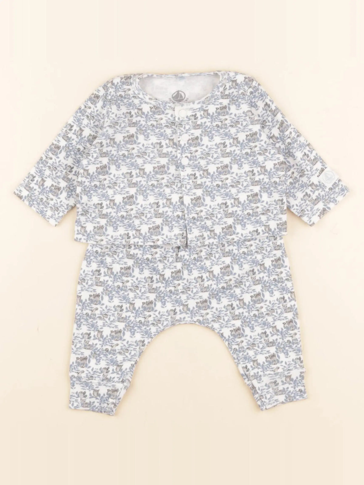 Petit Bateau - ensemble bleu - 1 mois