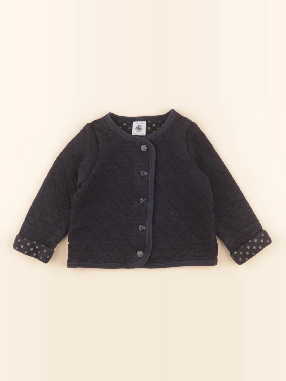 Petit Bateau - sweat bleu - 18 mois