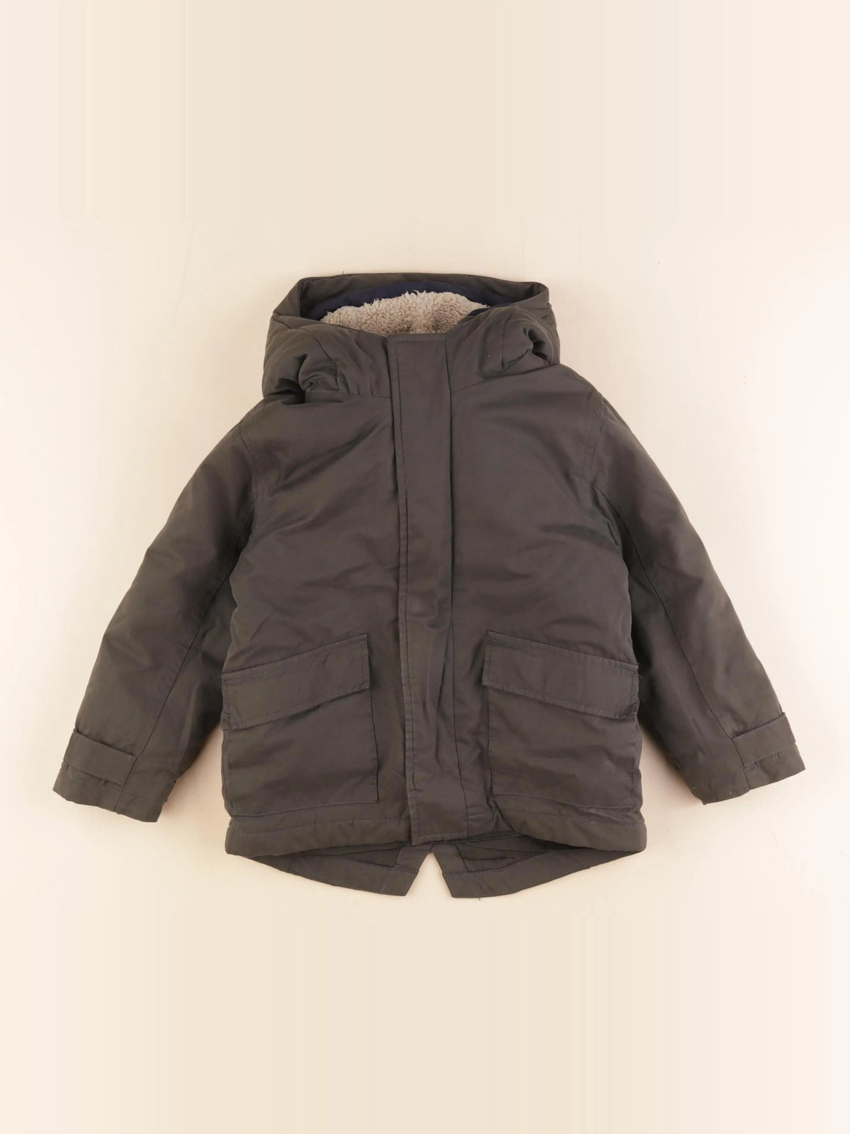 Vertbaudet - manteau doublure amovible vert - 4 ans