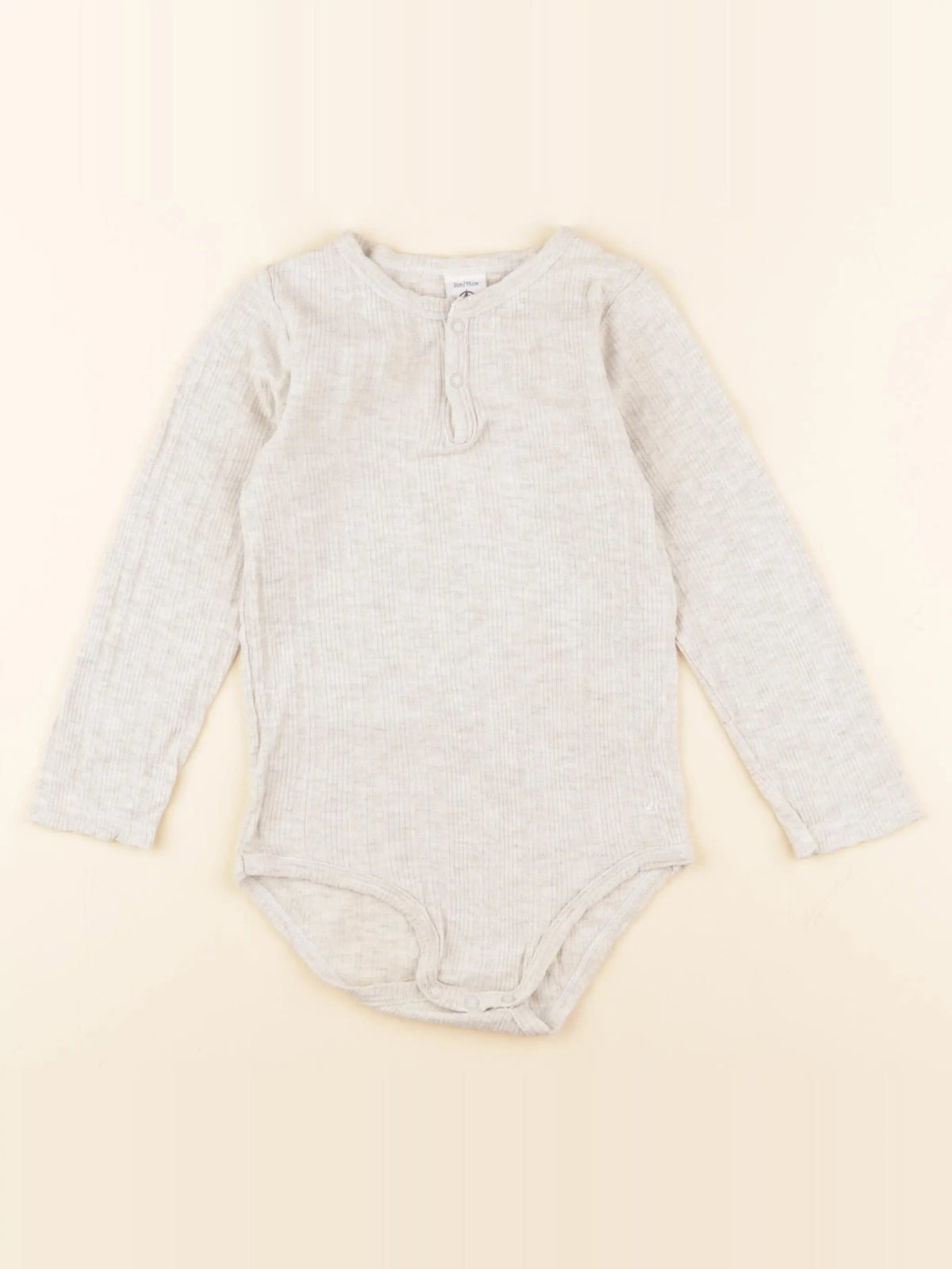 Petit Bateau - body beige, gris - 36 mois
