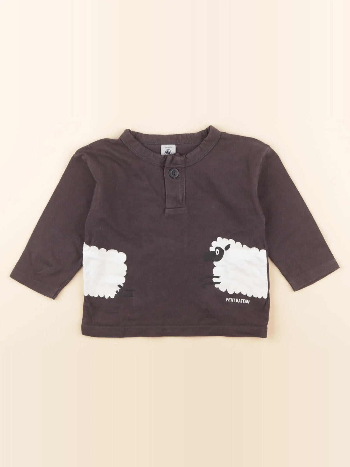 Petit Bateau - tee-shirt gris - 18 mois