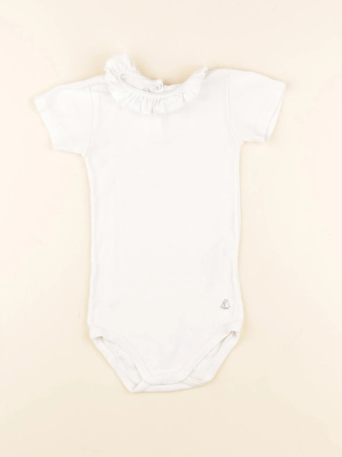 Petit Bateau - body à col blanc - 24 mois