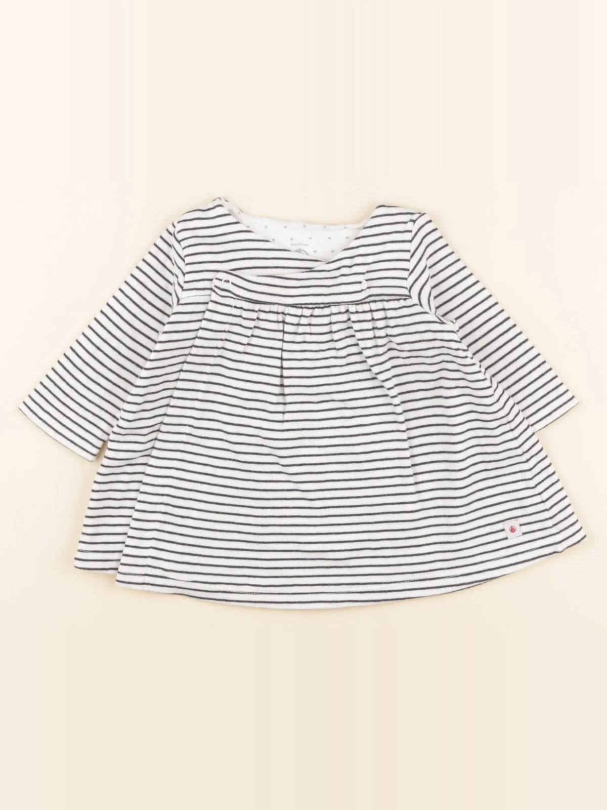Petit Bateau - robe bleu - 6 mois