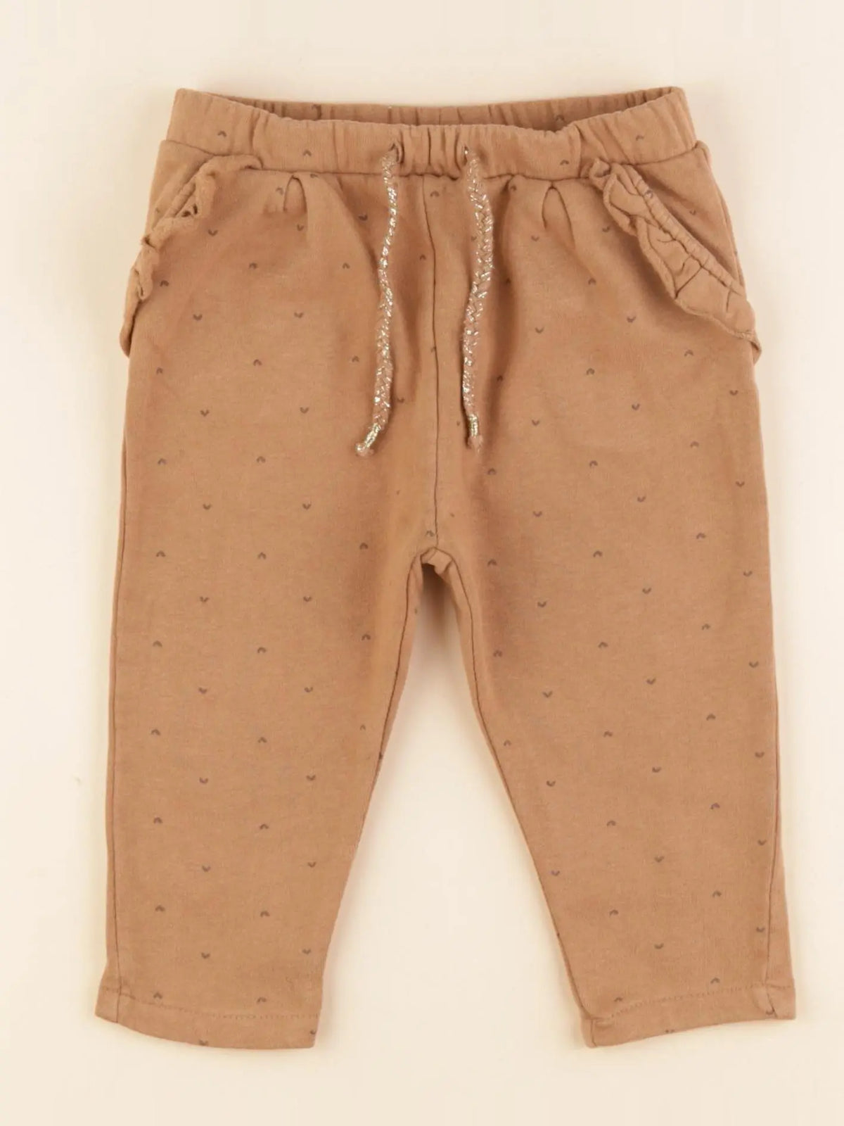 Vertbaudet - jogging marron, or - 18 mois