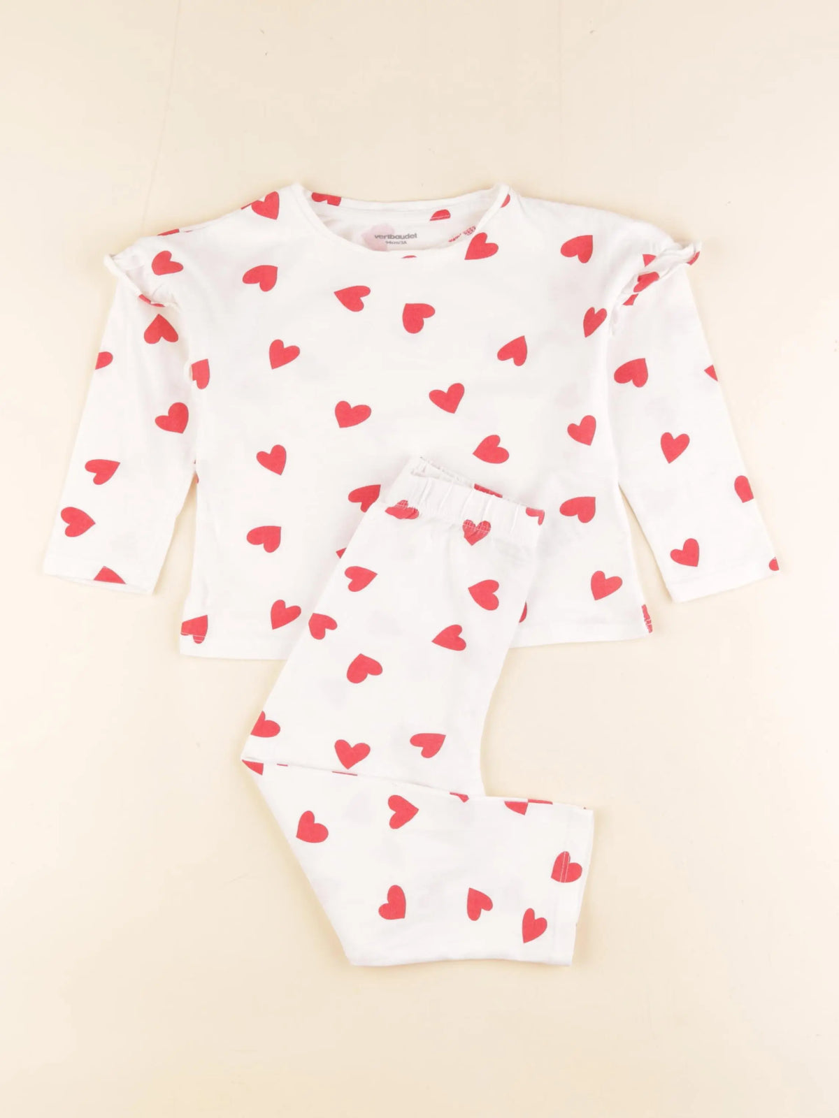 Vertbaudet - pyjama coton blanc - 3 ans