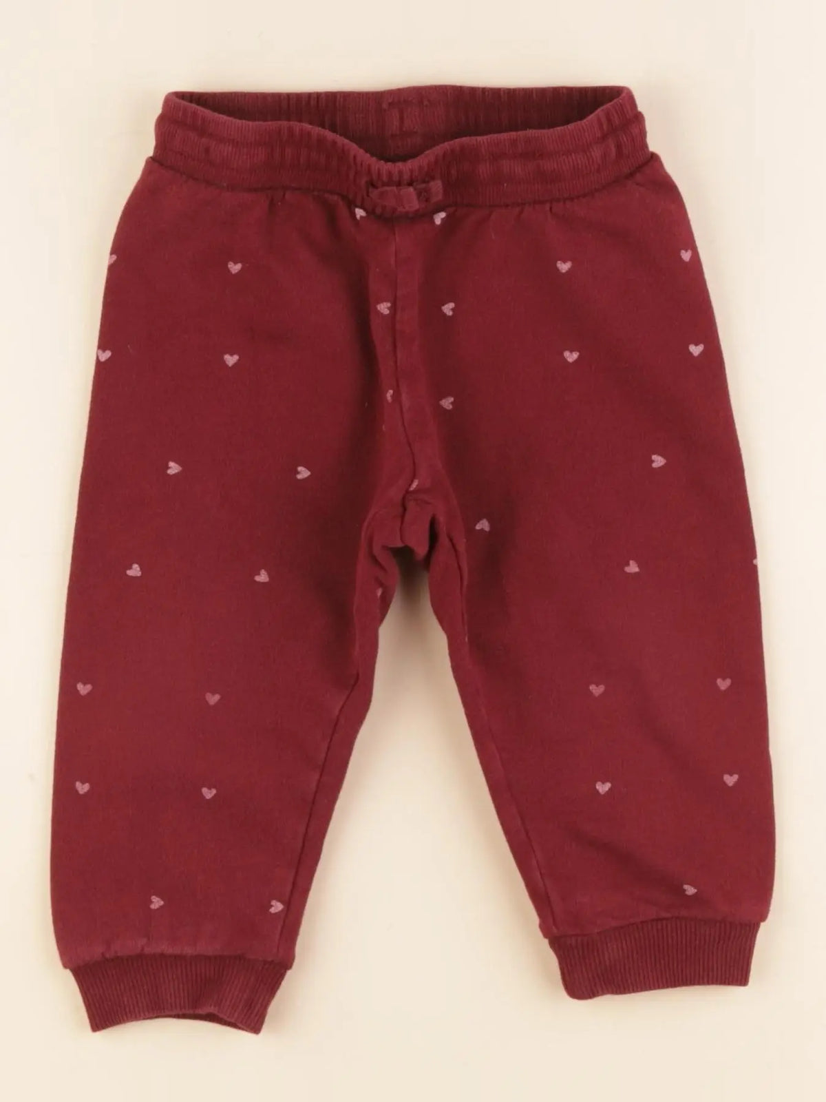 H&M - jogging rouge - 9/12 mois