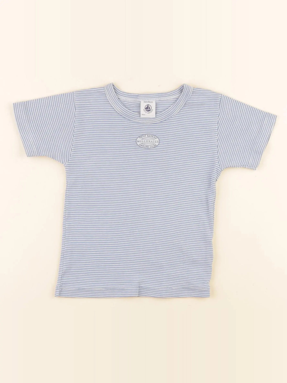 Petit Bateau - maillot de corps bleu - 2 ans