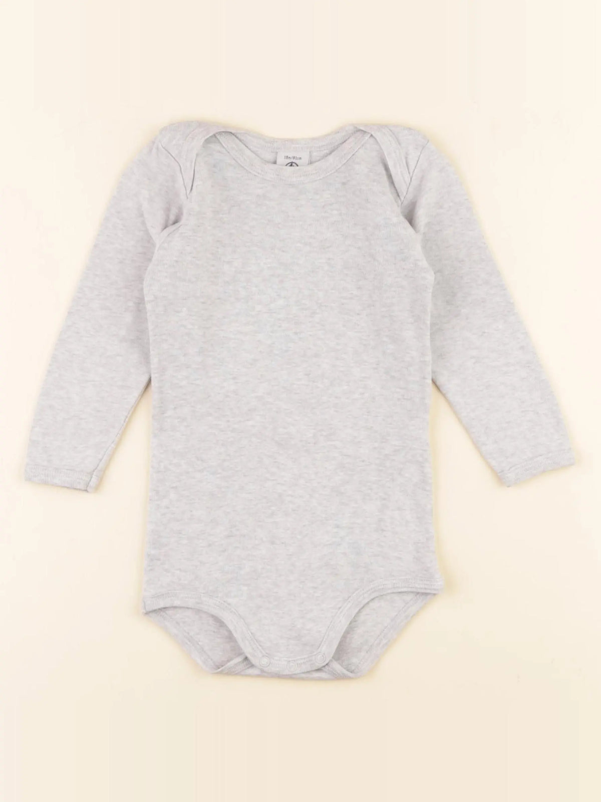 Petit Bateau - body gris - 18 mois