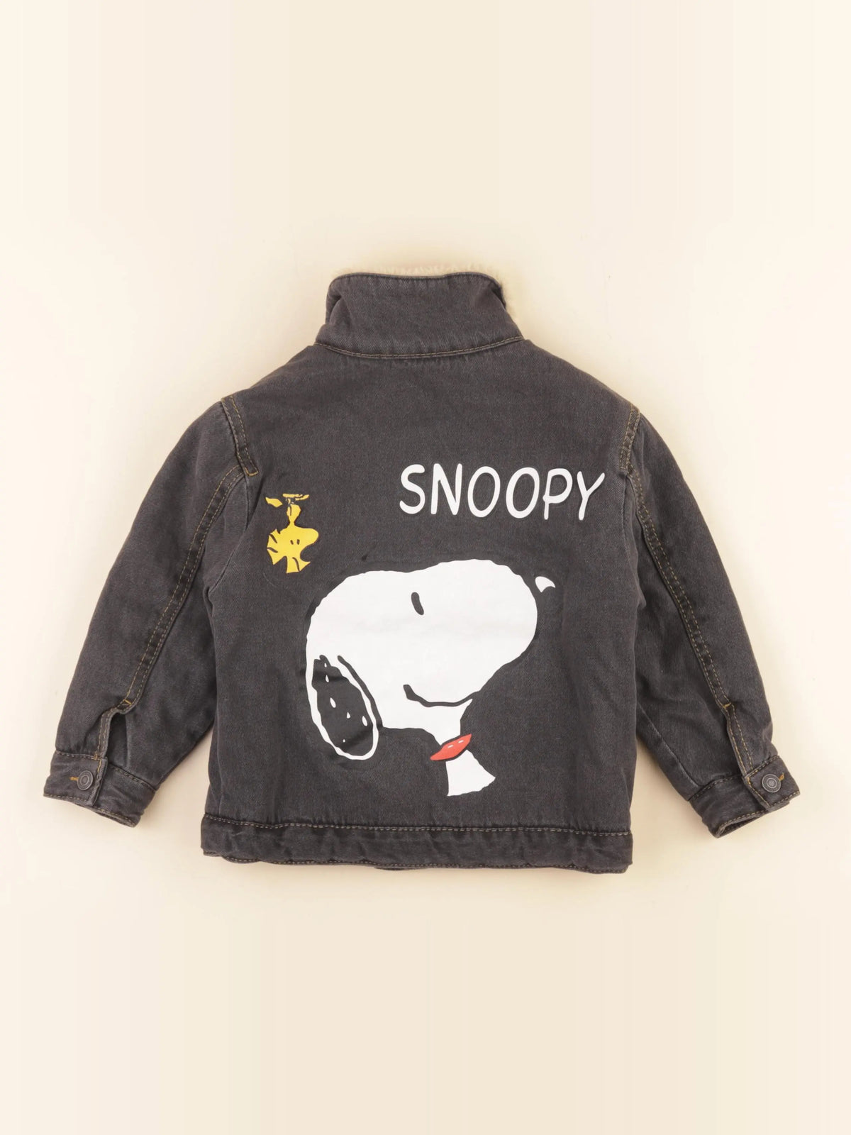 Zara - veste doublé, imprimé au dos noir - 2/3 ans