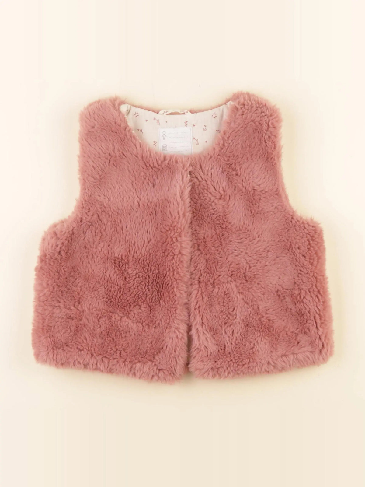 Vertbaudet - gilet rose - 7 ans