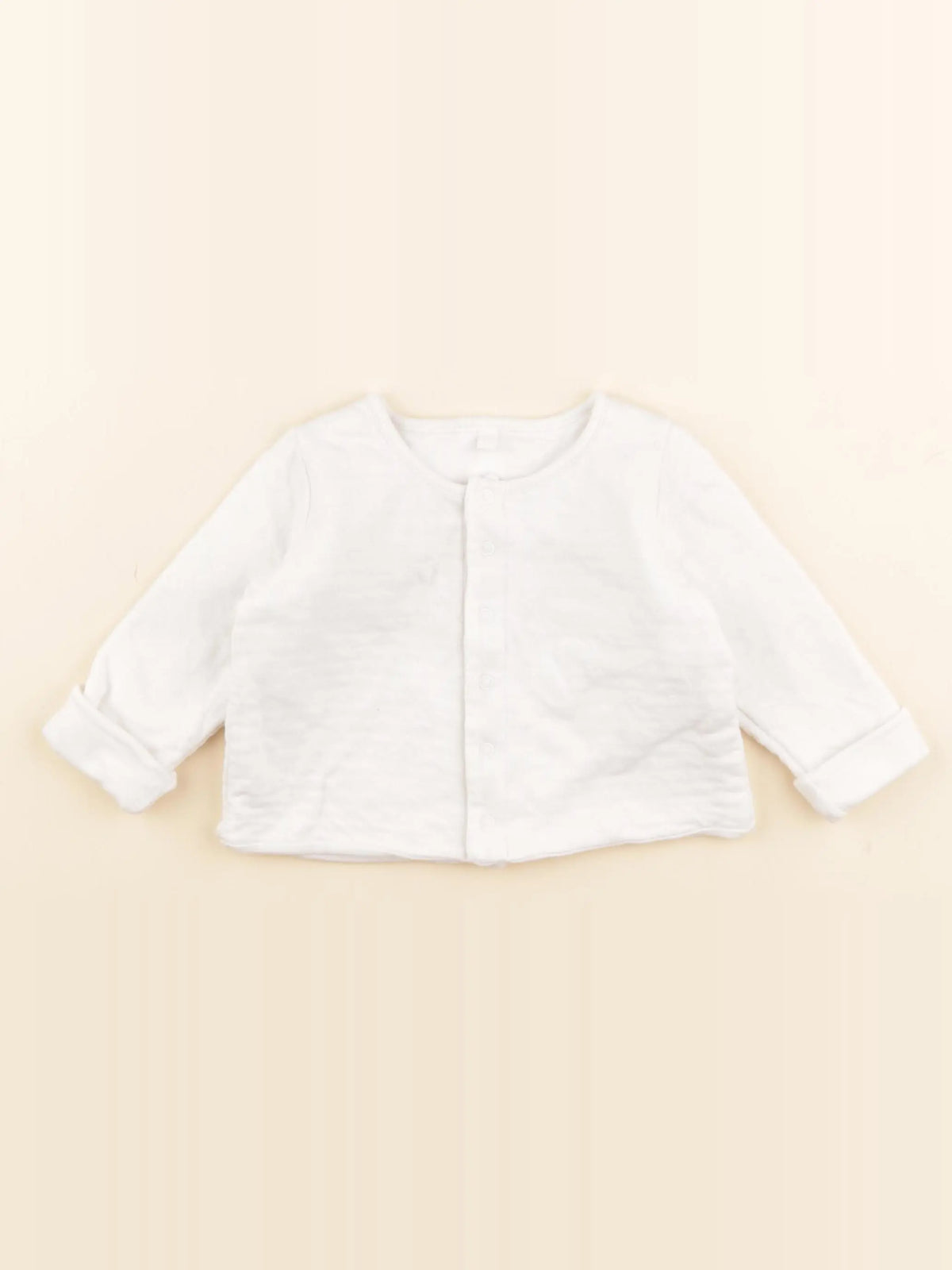 Petit Bateau - sweat blanc - 12 mois