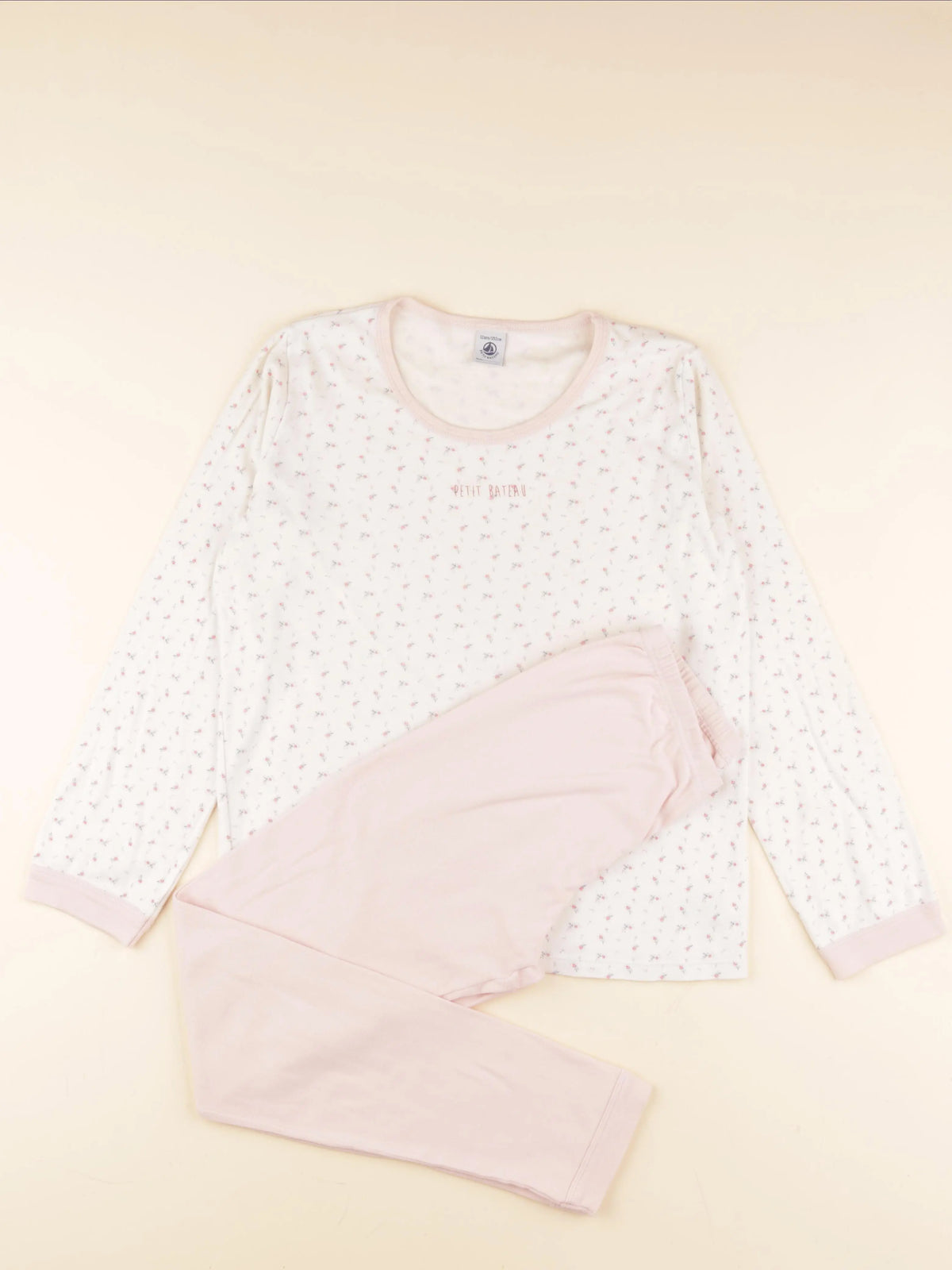 Petit Bateau - pyjama coton rose - 12 ans