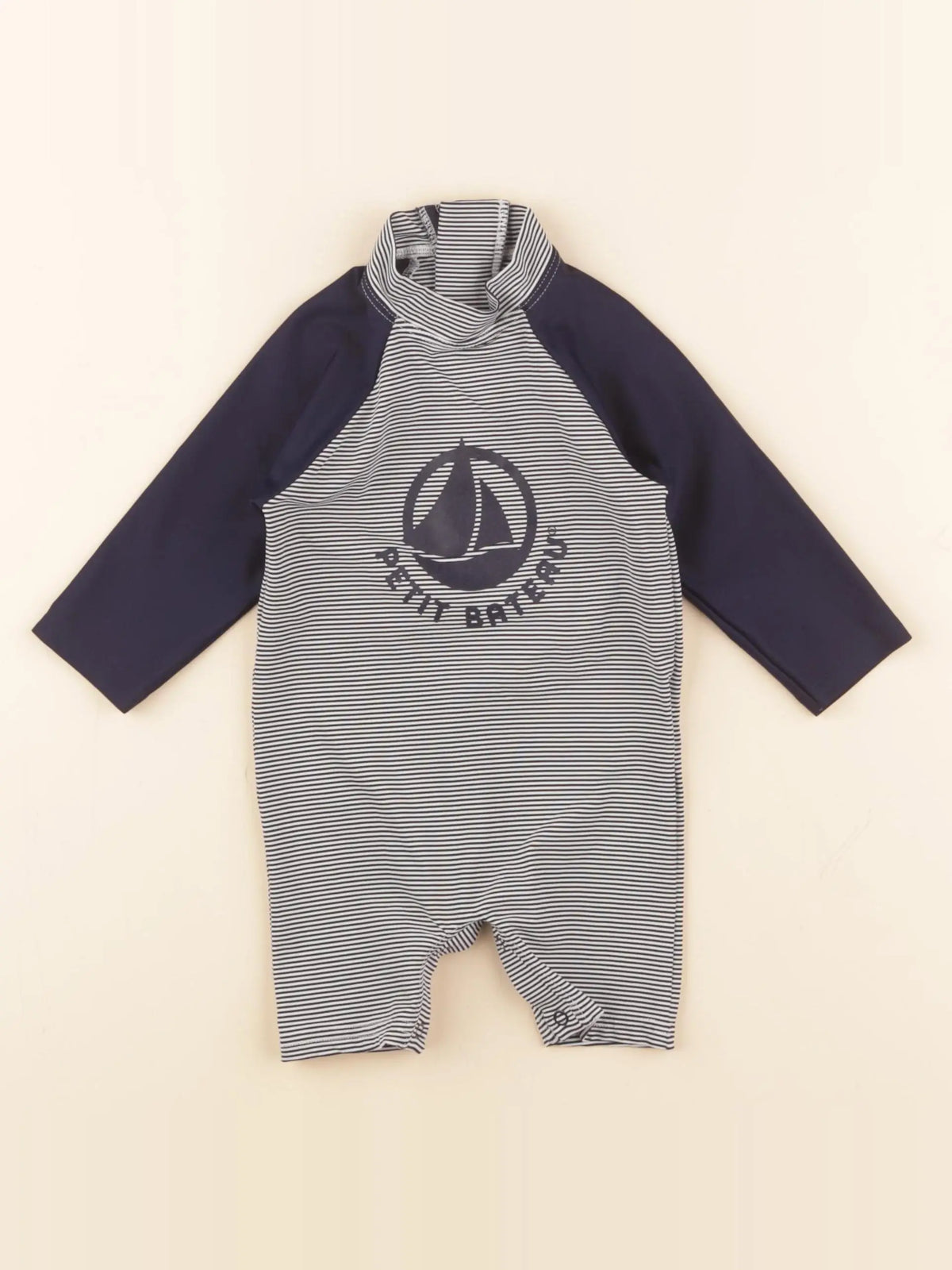 Petit Bateau - combi de bain bleu - 12 mois