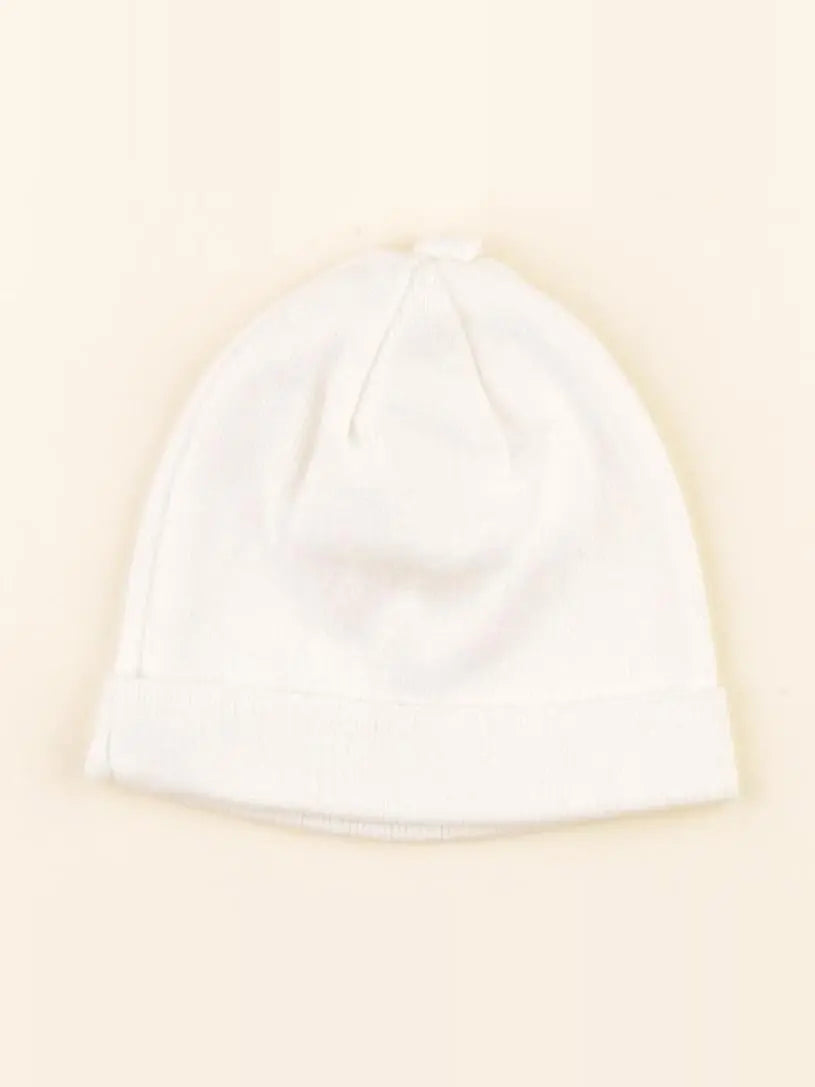 Vertbaudet - bonnet blanc - 12/18 mois