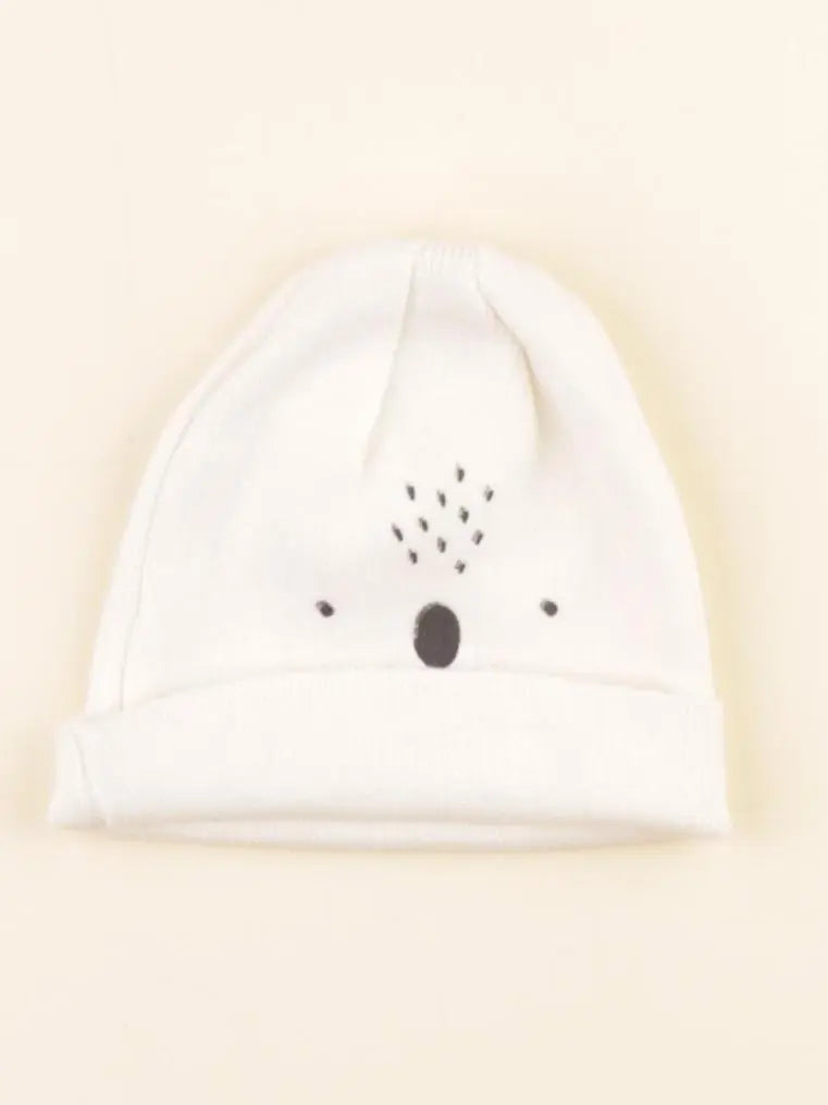 Vertbaudet - bonnet blanc - 12/18 mois