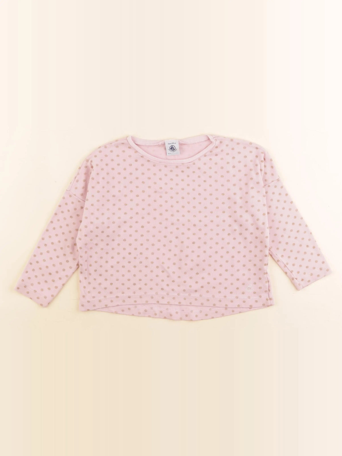 Petit Bateau - tee-shirt or, rose - 3 ans