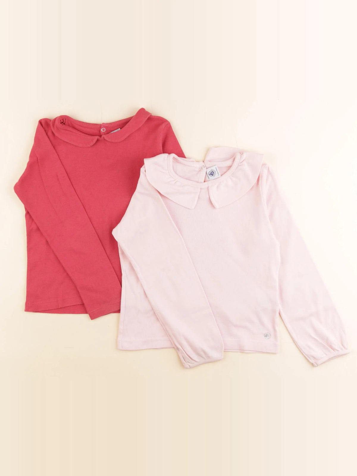 Petit Bateau - lot de 2 tee-shirts rose - 6 ans