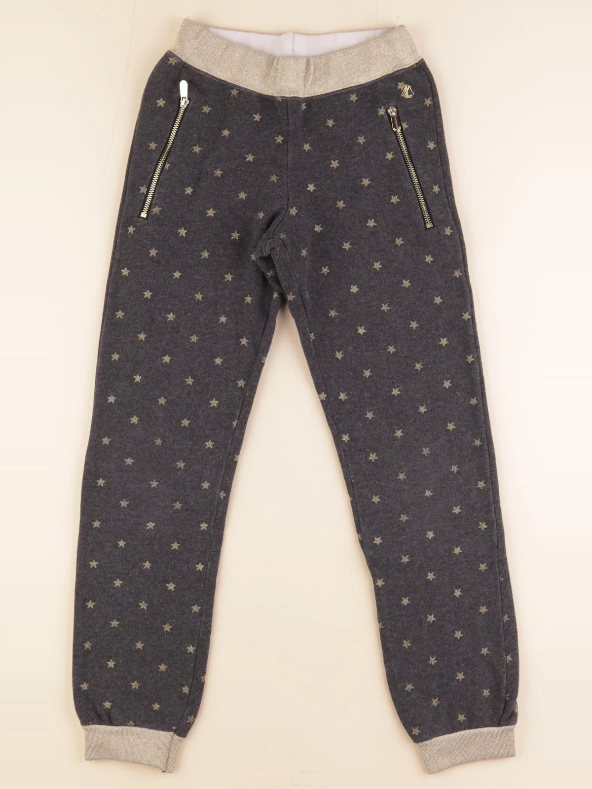 Petit Bateau - jogging or, gris - 10 ans