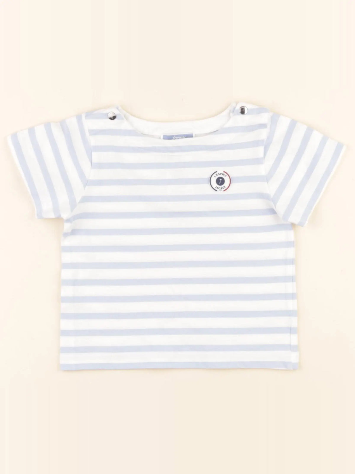 Jacadi - tee-shirt blanc, bleu - 18 mois