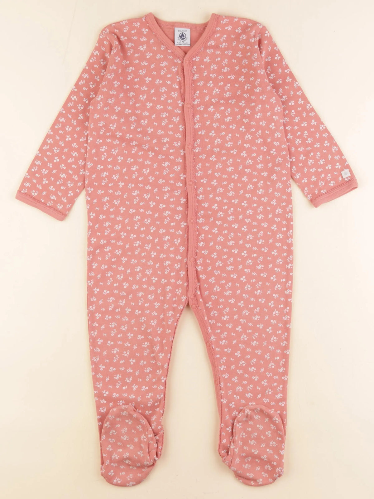 Petit Bateau - pyjama coton rose - 2 ans