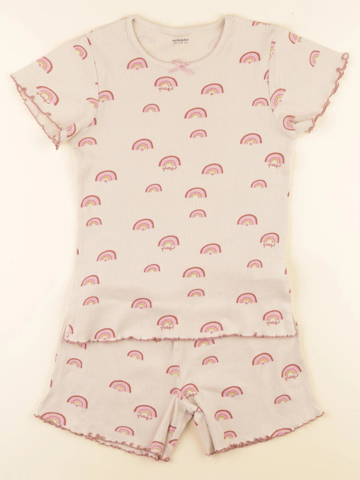 Vertbaudet - pyjama coton beige - 10 ans